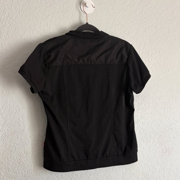 VTG 90s Zip Up Jersey Polo with Zipper Accents - Picture 3 of 3